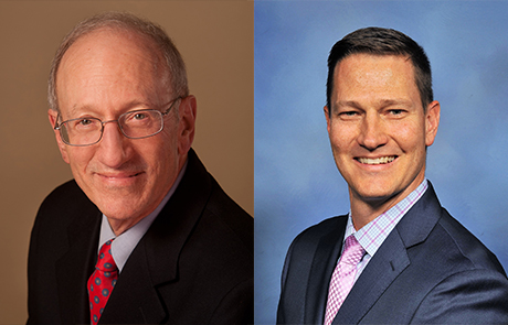 Paul E. Wallner, DO, ABR Associate Executive Director for Radiation Oncology, and David Laszakovits, MBA, Director of Communications