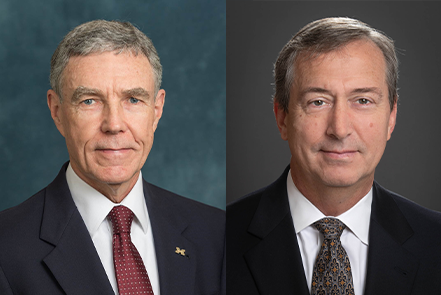 N. Reed Dunnick, MD, ABR Executive Associate Director for Diagnostic Radiology, and Brent Wagner, MD, MBA, ABR Executive Director