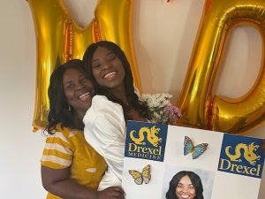 Dr. Koomson celebrates Match Day with her mother.