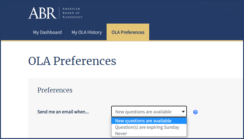 OLA Email Frequency Preferences