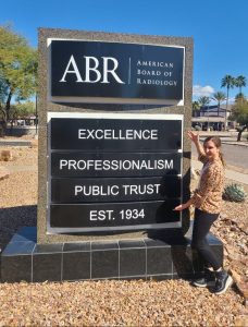 Kristen McConnell, PhD, was in Tucson this winter with the Medical Physics Initial Certification Advisory Committee.