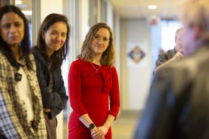 Sara Hunter, MD (in red) was the ABR's first Visiting Scholar.